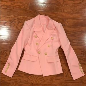 Balmain style blazer, rose pink, size M (fits S)